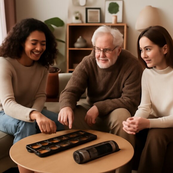 Mancala in Handcrafted Elephant Box – Vintage Wooden Game, Intricate Design - Picture 2 of 13